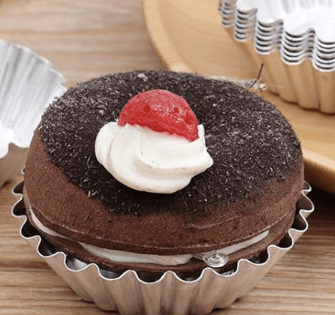 cup cake 6 piece set Tart Mold Aluminum Alloy Cake Mold Square Non Stick Cupcake Muffin Baking Cup Jelly Cake Molds Baking Tool Silver - Image 2